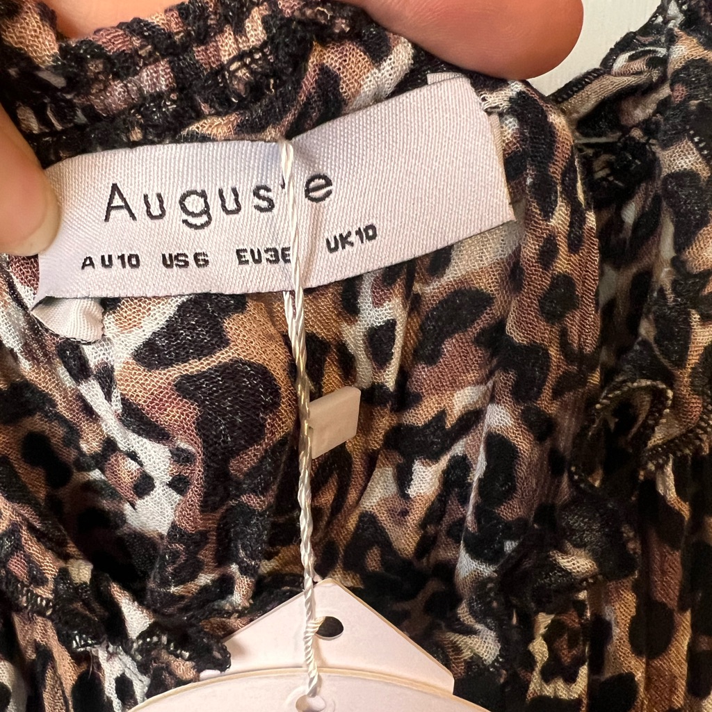 August The Label Little Lady Off The Shoulder Wild Cat Dress Us 6